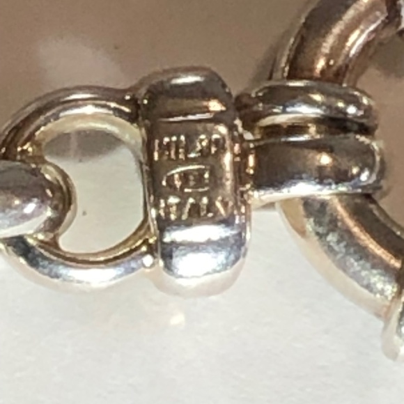 Sterling Silver Italian Milor Bracelet with Heart Charm - Picture 6 of 6